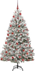 vidaXL Τεχνητό Χριστουγεννιάτικο Δέντρο Πράσινο και Λευκό 180 cm