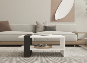 Τραπεζάκι Σαλονιού Ανθρακί / Λευκό FUNDA 80x55x35