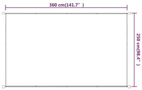 vidaXL Τέντα Κάθετη Μπλε 250 x 360 εκ. από Ύφασμα Oxford