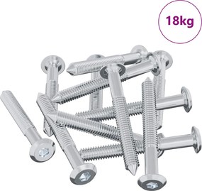 vidaXL Βίδα 1800 pcs Ασημί M6 x 50 mm Ατσάλι
