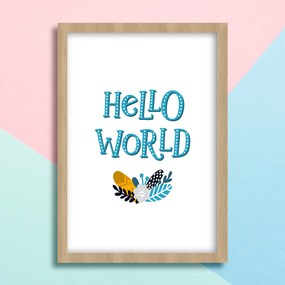 Παιδικό Πόστερ Hello World KD213 13cm x 18cm Εκτύπωση Πόστερ (χωρίς κάδρο)