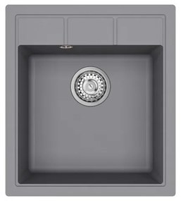 Helika Nova SQN 100 Ένθετος Γρανιτένιος Νεροχύτης Μ46xΠ51.5cm Γκρί