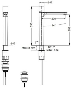 Μπαταρία νιπτήρα με βαλβίδα Clic Clac Res-pro Eurorama-Xrwmio