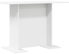 vidaXL Τραπέζι Φαγητού Λευκό 110x60x75 εκ Επεξεργασμένο Ξύλο