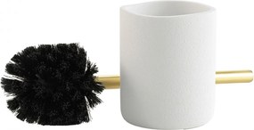ΑΞΕΣΟΥΆΡ ΜΠΆΝΙΟΥ TOILET BRUSH PLAIN POLYRESIN AQUAMARBRE BLANC/OR D