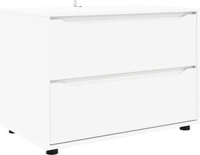 vidaXL Ντουλάπι αποθήκευσης 80 x 48 x 57 εκ Επεξεργασμένο Ξύλο Λευκό