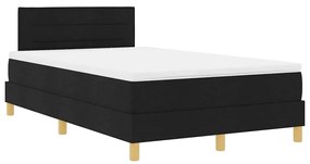 vidaXL Κρεβάτι box spring με στρώμα Μαύρο 120 x 200 cm ύφασμα