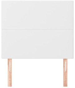 vidaXL Κεφαλάρια Κρεβατιού 2 τεμ. Λευκό 100x5x78/88 εκ.Συνθετικό Δέρμα