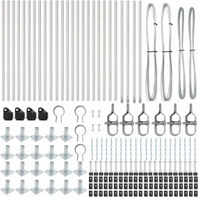 vidaXL Στύλος Περιφράξεων 26 pcs Γκρι 3,2 x 3,2 x 70 εκ