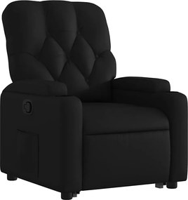 vidaXL Πολυθρόνα Μασάζ Ανακλινόμενη με Ανύψωση Μαύρη Συνθ. Δέρμα