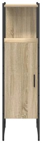 vidaXL Ντουλάπι Μπάνιου Μπεζ 33 x 33 x 120.5 εκ. Επεξεργασμένο ξύλο