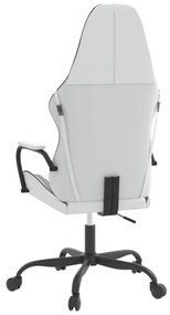 Καρέκλα Gaming Μασάζ Λευκό/Μαύρο από Συνθετικό Δέρμα - Λευκό