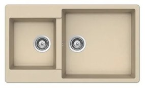 Teka Laguna 860 2C TG 3 1/2 Topasbeige Ένθετος Γρανιτένιος Νεροχύτης με 2 γούρνες 90cm