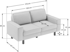 2-Seat Sofa Sparrow 2 - Night Blue, Walnut Night Blue
Walnut