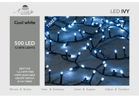 Φωτάκια 500 Led Λευκά-12μ. Με Μαύρο Καλώδιο MSA 20-89-383