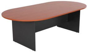 ΓΡΑΦΕΙΟ ΣΥΝΕΔΡΙΑΣΕΩΝ ΟΒΑΛ SIENNA HM2134.03 ΑΝΘΡΑΚΙ ΜΕΛΑΜΙΝΗ-TOP ΚΕΡΑΣΙ 240x120x75Υεκ