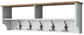 Κρεμάστρα Τοίχου Με Ράφι 543WRN1602 120x22,2x37,2cm White-Anthracite