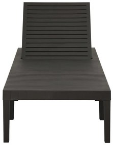 vidaXL Ξαπλώστρα Ανθρακί Πλαστική