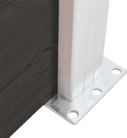 vidaXL Πάνελ Περίφραξης Μαύρο 175 x 105 εκ. από WPC