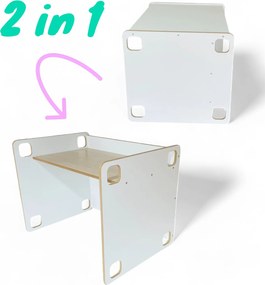 Σέτ Παιδικό Τραπεζάκι με 2 Καρέκλες Cubo White