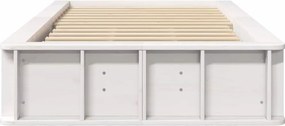 vidaXL Σκελετός Κρεβατιού Λευκό 75 x 190 cm Στερεά ξυλεία πεύκου