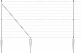 vidaXL Τεντώτο με στήριγμα Ασημί 1,4 x 10 m Ατσάλι