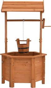 vidaXL Γλάστρα Πηγάδι 40 x 40 x 84 εκ. από Ξύλο Ελάτης