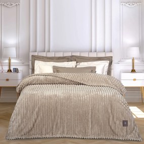 Κουβέρτα Fleece Υπέρδιπλη 220x240εκ. Essential 3485 Μπεζ Greenwich Polo Club