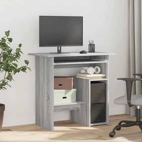 vidaXL Γραφείο Γκρι Sonoma 80 x 45 x 74 εκ. από Επεξεργασμένο Ξύλο
