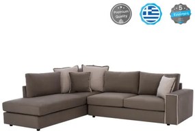 ΚΑΝΑΠΕΣ ΑΡΙΣΤΕΡΗ ΓΩΝΙΑ HOME ΥΦΑΣΜΑ ΑΛΕΚΙΑΣΤΟ ΚΑΦΕ ΜΠΕΖ 270x225x90Υεκ.HM3255.03L