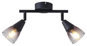Arte Illumina Σποτ Διπλό- Απλίκα Classy 2xE14 22x8x16.5cm Μαύρο 145-25271
