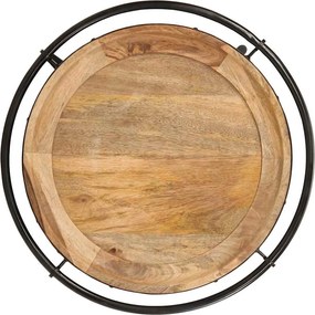 vidaXL Συνοδευτικό τραπέζι Ø55x60 cm Μασίφ ξύλο Mango