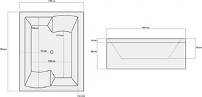 Rihanna - Ακρυλική Μπανιέρα 185x150 εκ