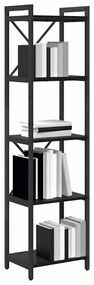 vidaXL Βιβλιοθήκη Μαύρη δρυς 40 x 30 x 153 εκ Επεξεργασμένο ξύλο