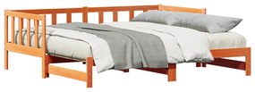 vidaXL Κρεβάτι ημέρας με Pull-out χωρίς στρώμα Καφέ 2x(90x190) εκ