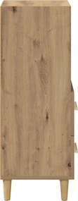 vidaXL Πλαϊνό γραφείο με συρτάρι artisan δρυς 34 x 34.5 x 90 εκ