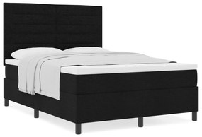 vidaXL Κρεβάτι με Βαλίτσα Μαύρο 160x200 εκ. Υφασμάτινο