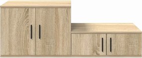 vidaXL Ντουλάπι αποθήκευσης 2 pcs Δρύς Sonoma 118 x 41 x 40 εκ
