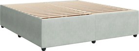 vidaXL Κρεβάτι box spring με στρώμα Ανοιχτό γκρι 200 x 200 cm Βελούδο
