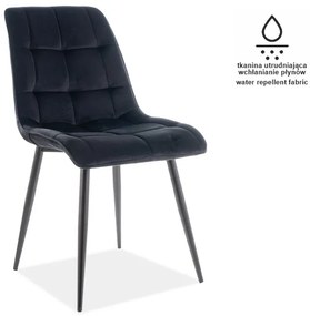 Επενδυμένη καρέκλα ύφασμιμι Chic 50x43x88 μαύρο DIOMMI CHICMVCC DIOMMI-80-1624
