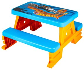 Sετ απο ΠαιδικόTραπέζι και Pongotodo Hot Wheels Μπλε Πορτοκαλί Πλαστική ύλη 69 x 42 x 79 cm