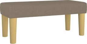 vidaXL Κρεβάτι Boxspring με Στρώμα Taupe 120x200 εκ. Υφασμάτινο