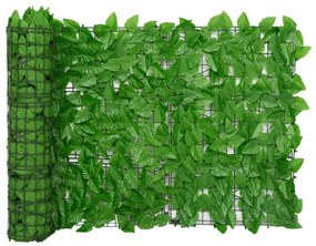 vidaXL Διαχωριστικό Βεράντας με Φύλλα Πράσινο 200 x 75 εκ.