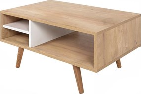 Τραπεζάκι Σαλονιού Sapphire Δρυς / Λευκό RATE 90x55x18