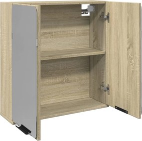 vidaXL Καθρέφτης Μπάνιου Sonoma Δρυς 64,5x20x66,5 εκ. Επεξ. Ξύλο