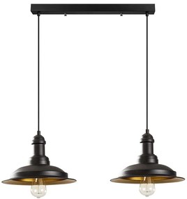 Φωτιστικό Οροφής - Ράγα Saglam 892OPV1587 62x30x128cm 2xE27 40W Black-Gold Opviq