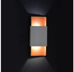 Απλίκα Φωτιστικό Τοίχου LED Αλουμινίου 12W 3000K Aca-ZD808712LEDWG-Λευκό-Χρυσό ZD808712LEDWG