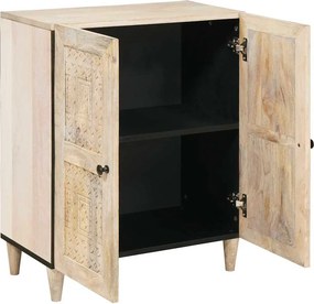 vidaXL Πλαϊνό γραφείο Λευκό 60 x 33 x 75 cm Μασίφ ξύλο μάνγκο