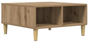 vidaXL Τραπεζάκι Σαλονιού Τεχνίτης Δρυς 60x60x30εκ. Επεξεργασμένο Ξύλο