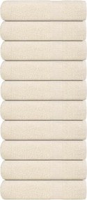 vidaXL Πετσέτες Ντους FROGN 10 τεμ. Κρεμ 70x140 εκ. 360 γρ./μ²